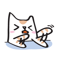 [LINEスタンプ] Cat say！-Working is hard