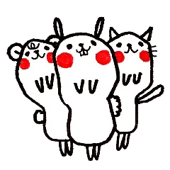 [LINEスタンプ] 白いモフモフたち