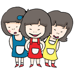 [LINEスタンプ] Triplets Girl