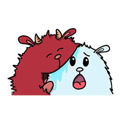 [LINEスタンプ] Some monsters are mean.