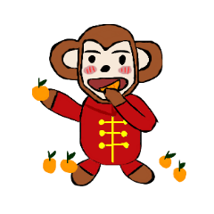 [LINEスタンプ] Momo - Monkey New Year