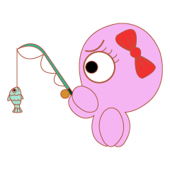 [LINEスタンプ] Pink Octopus