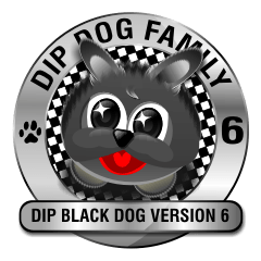 [LINEスタンプ] Dip Black Dog