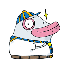 [LINEスタンプ] Fish Head Boy#001