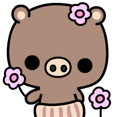 [LINEスタンプ] A pig living a simple life