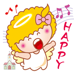[LINEスタンプ] Ha Lei little angel with you to rejoice