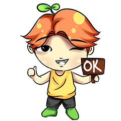 [LINEスタンプ] Min Mini The Orange Boy