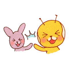 [LINEスタンプ] 宇宙人イモゾンとウサギのウサ