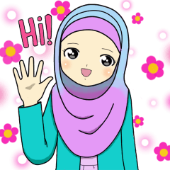 [LINEスタンプ] Hana cute Hijab