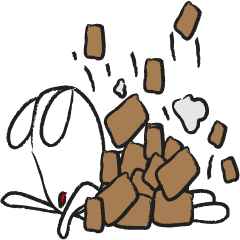 [LINEスタンプ] Rabbit playful