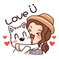 [LINEスタンプ] WEI＆DOGGIE 'S HAPPY LIFE