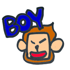 [LINEスタンプ] 角猿 for BOY