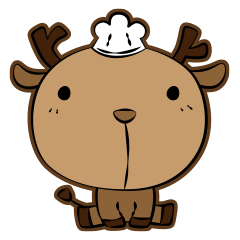 [LINEスタンプ] Baking_deer