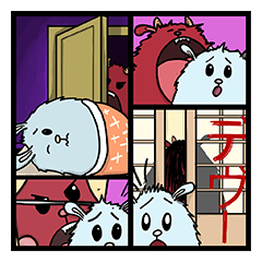 [LINEスタンプ] Some monsters！....are just mean