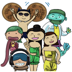 [LINEスタンプ] Thai ghost sagaの画像（メイン）