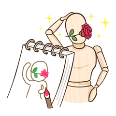 [LINEスタンプ] Wooden doll's daily life