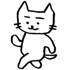[LINEスタンプ] 白猫のねこ丸