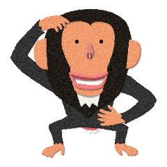 [LINEスタンプ] チンパンジーのバーブくん 2の画像（メイン）
