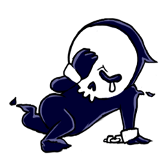 [LINEスタンプ] skull here there