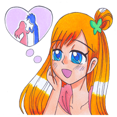 [LINEスタンプ] Dreamy Girl with her Friends 