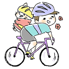 [LINEスタンプ] サイクリング Go！Go！