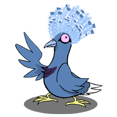 [LINEスタンプ] Victoria crowned pigeon