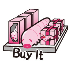 [LINEスタンプ] Pinkworm (English) fetchpriority=high