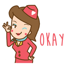 [LINEスタンプ] Air Hostess Life [EN]
