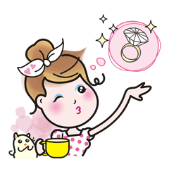 [LINEスタンプ] Greetings from a lovely young wife.