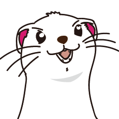 [LINEスタンプ] Cute white mink 