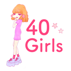 [LINEスタンプ] 40 TOKYO GIRLSの画像（メイン）