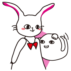 [LINEスタンプ] rabbit  and specter 