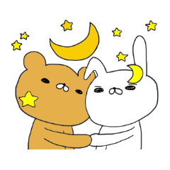 [LINEスタンプ] ほしくま♡つきうさ