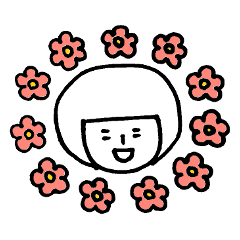 [LINEスタンプ] おかっぱはなちゃん