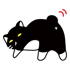 [LINEスタンプ] ちょっとふてぶてしいパンダみたいな猫 