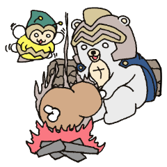 [LINEスタンプ] ナイトくま ～ コミカル version ～