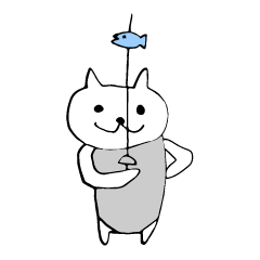 [LINEスタンプ] フェンシングをするネコ 