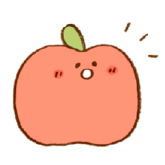 [LINEスタンプ] ほのぼのりんごちゃん