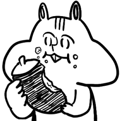 [LINEスタンプ] 白い動物のやつ