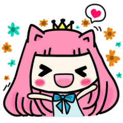 [LINEスタンプ] Cat princess Vol.1 [daily articles]