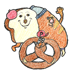 [LINEスタンプ] 陽気なパンの一日 