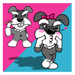 [LINEスタンプ] Grey Puppy