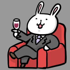 [LINEスタンプ] ひだりどなりのうさにいさん