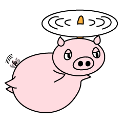 [LINEスタンプ] ヘリ子ブタ