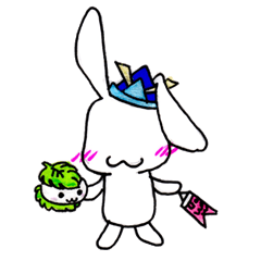 [LINEスタンプ] もちもちっとしたうさぎ 