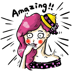 [LINEスタンプ] The Amazing Girl's Normal Life