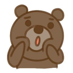 [LINEスタンプ] 大きな熊顔