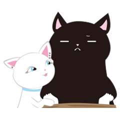 [LINEスタンプ] ワルネコ かんぱちとしらす