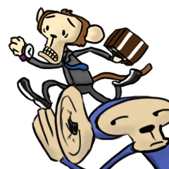 [LINEスタンプ] Monkey Business