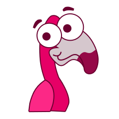 [LINEスタンプ] Flamingo Cartoon Fun Setの画像（メイン）